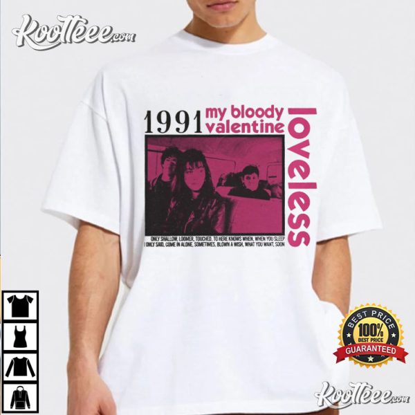 My Bloody Valentine 1991 Loveless Tracklist Merch T-shirt