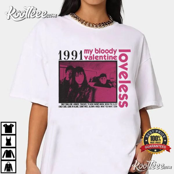 My Bloody Valentine 1991 Loveless Tracklist Merch T-shirt