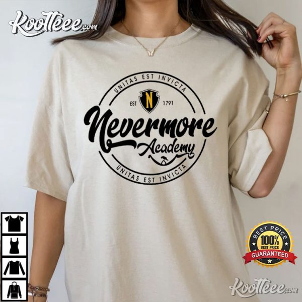 Nevermore Academy Wednesday Addams Jenna Ortega T-Shirt