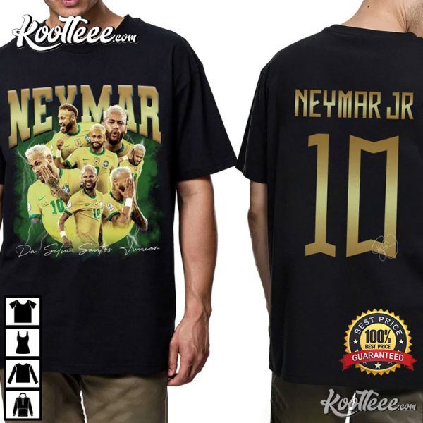 Neymar Jr Vintage Bootleg Brazil World Cup 2022  T-shirt