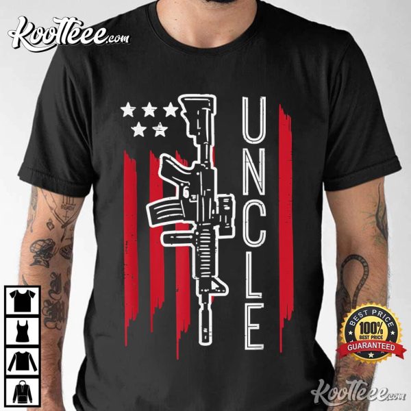 Official American Flag Rifle Uncle Vintage T-shirt