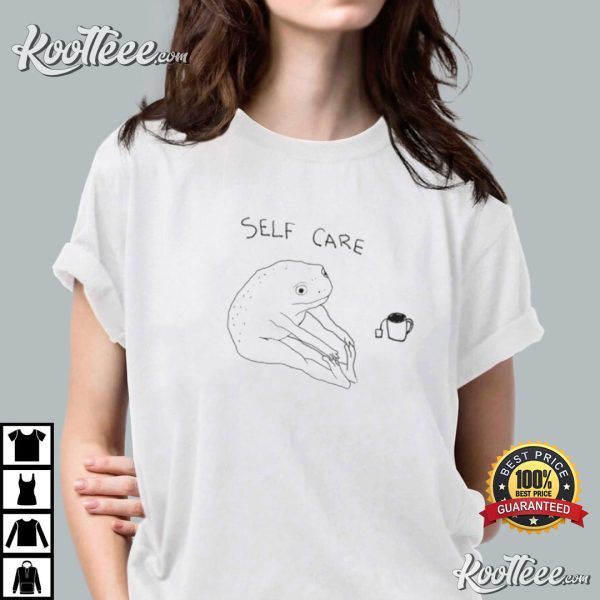 Personality Frog Self Care Unisex Retro T-shirt