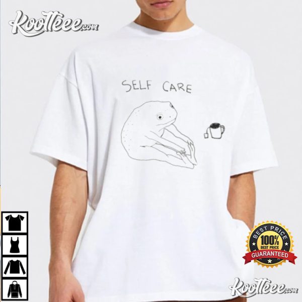 Personality Frog Self Care Unisex Retro T-shirt