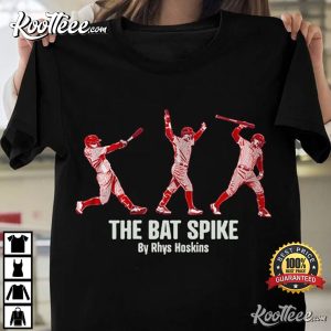 Rhys Hoskins: The Bat Spike, Women's V-Neck T-Shirt / Small - MLB - Sports Fan Gear | breakingt