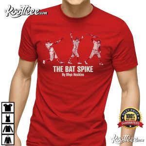 Rhys Hoskins: The Bat Spike, Women's V-Neck T-Shirt / Small - MLB - Sports Fan Gear | breakingt