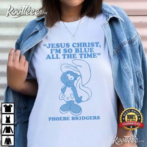 Phoebe Bridgers Blue Merch T-Shirt Phoebe Bridgers Blue Merch T-Shirt