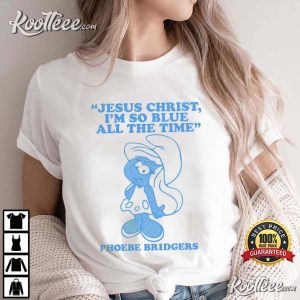 Phoebe Bridgers Blue Merch T-Shirt Phoebe Bridgers Blue Merch T Shirt 2