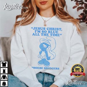 Phoebe Bridgers Blue Merch T-Shirt Phoebe Bridgers Blue Merch T Shirt 3