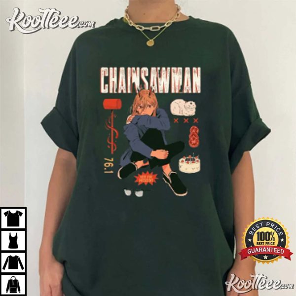 Power Of Chainsaw Man Anime T-Shirt