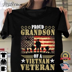 Proud Grandson Of A Vietnam War Veteran T Shirt 1 1