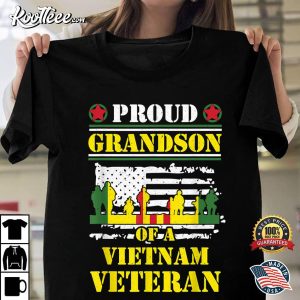 Proud Grandson Of A Vietnam War Veteran T Shirt 1