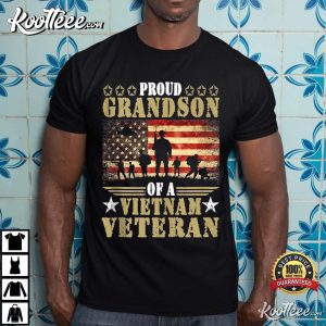 Proud Grandson Of A Vietnam War Veteran T Shirt 2 1
