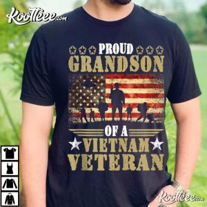 Proud Grandson Of A Vietnam War Veteran T Shirt 3 1