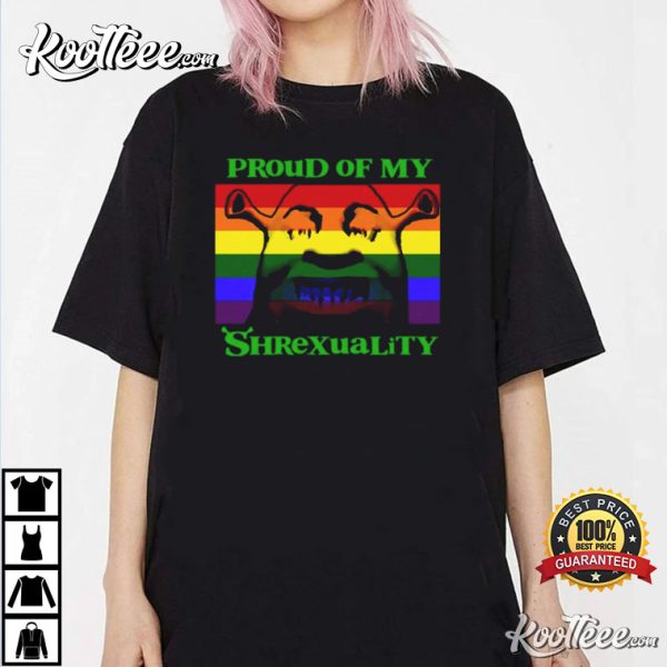 Proud Shrek Gift Funny LGBTQ Pride Rainbow T-Shirt