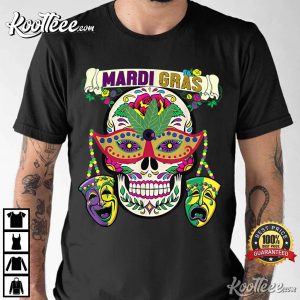 Rose Mardi Grass Funny Skull Carnival New Orleans T-Shirt Rose Mardi Grass Funny Skull Carnival New Orleans T-Shirt