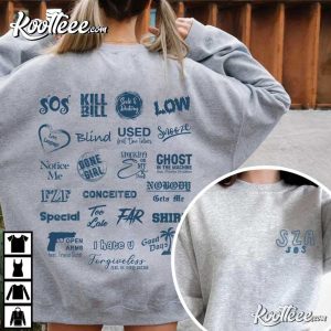 SZA With Hot Album SOS Full Tracklist T-shirt SZA With Hot Album SOS Full Tracklist T shirt 2