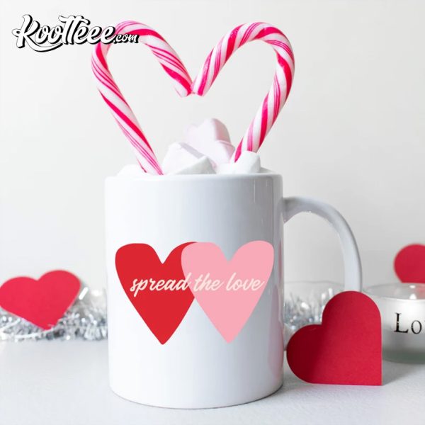 Spread The Love Mug, Valentines Day Mug, Couples Mug