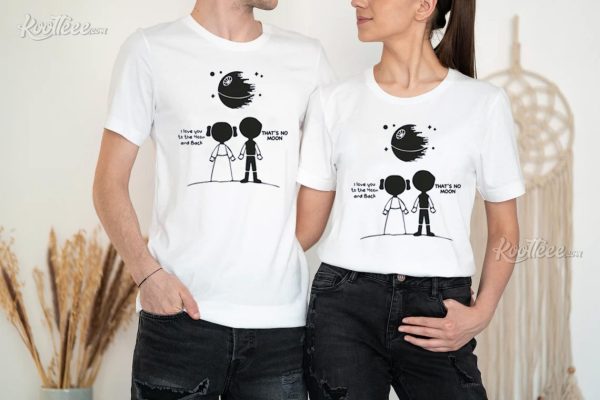 Star Wars I Love You To The Moon And Back Couples Shirts