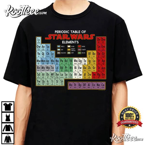 Star Wars Periodic Table Of Elements Graphic T-Shirt