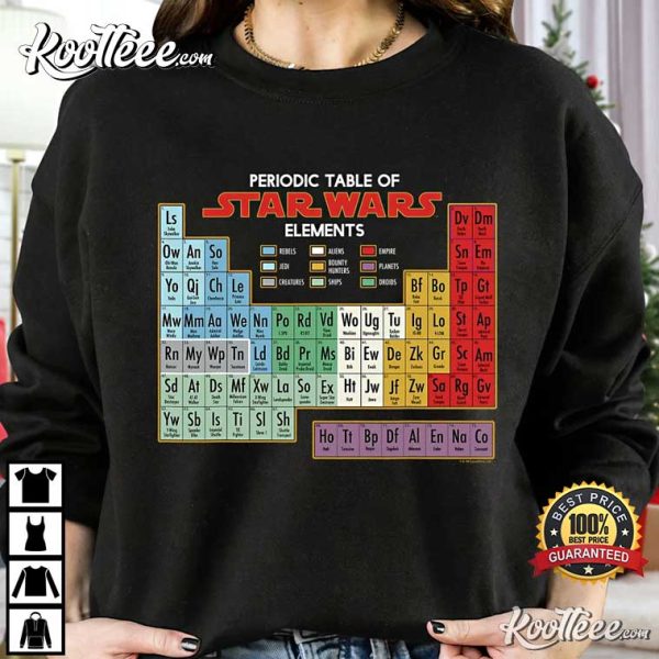 Star Wars Periodic Table Of Elements Graphic T-Shirt