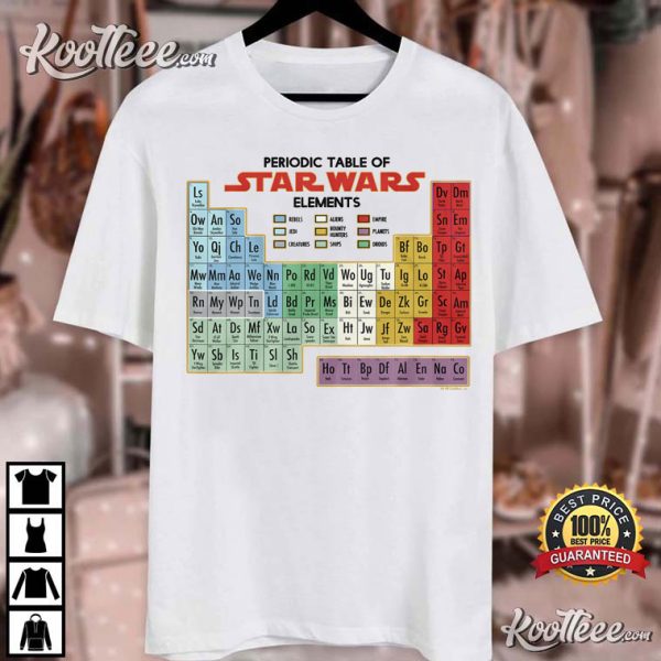 Star Wars Periodic Table Of Elements Graphic T-Shirt