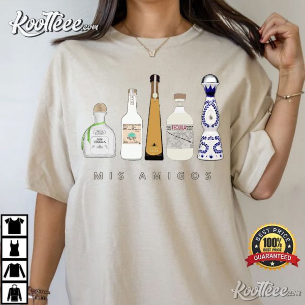 Tequila Bottles Shirt, Mis Amigos T-Shirt