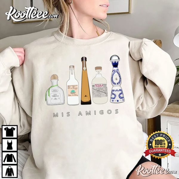 Tequila Bottles Shirt, Mis Amigos T-Shirt