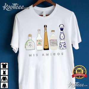 Tequila Bottles Shirt Mis Amigos T Shirt 4