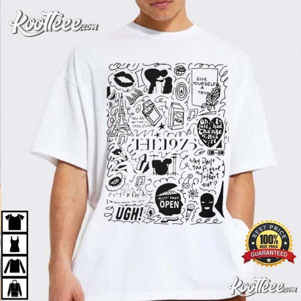 The 1975 Music Band Doodle Merch T-Shirt