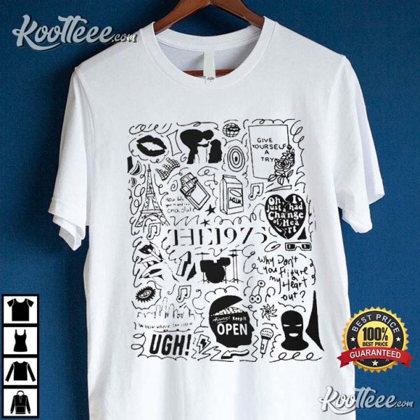 The 1975 Music Band Doodle Merch T-Shirt