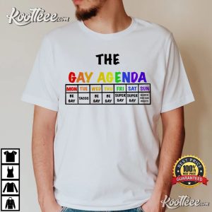 The Gay Agenda LGBTQ Pride T Shirt 3