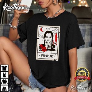 Wednesday Addams Horror Tarot T-Shirt Wednesday Addams Horror Tarot T Shirt 1