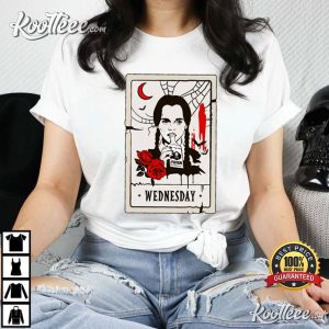 Wednesday Addams Horror Tarot T-Shirt Wednesday Addams Horror Tarot T-Shirt
