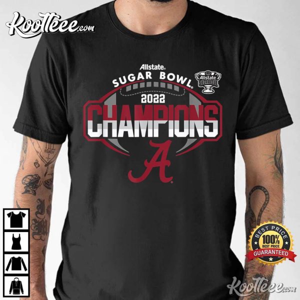 Alabama Crimson Tide 2022 Sugar Bowl Champs Football T-Shirt