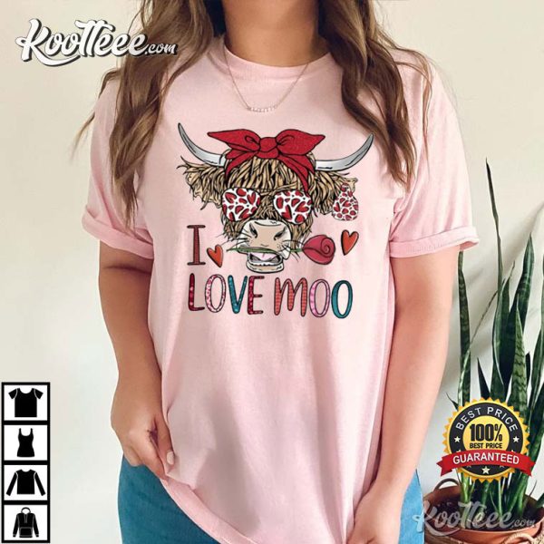 Cow Lover Cute Valentine Day Outfit T-Shirt