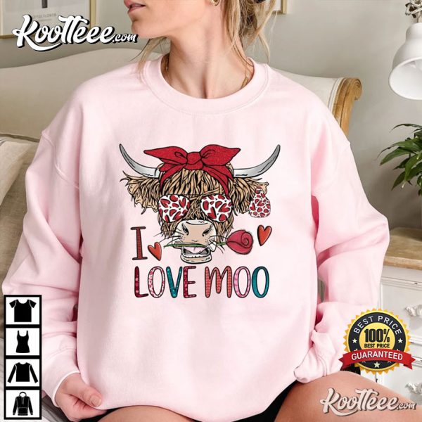 Cow Lover Cute Valentine Day Outfit T-Shirt