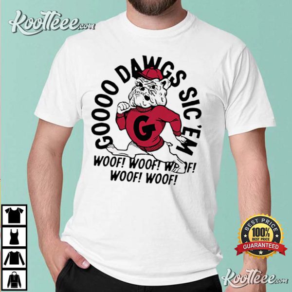 Go Dawgs Georgia Bulldogs Footbball 90s T-Shirt