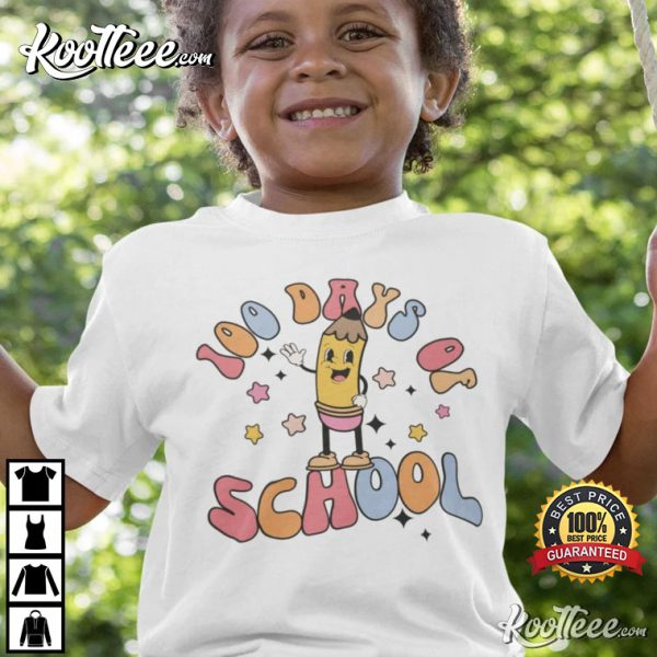 Happy 100 Days Of School SVG Girl Boy T-Shirt
