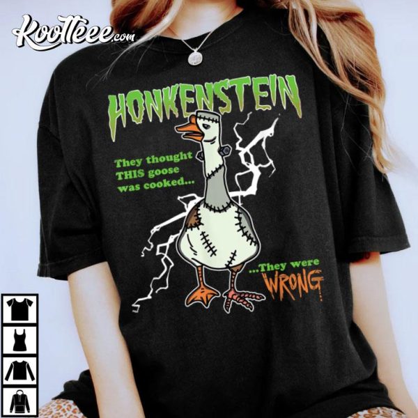 Honkenstein Funny Halloween Goose Meme Honkus Ponkus Parody T-Shirt