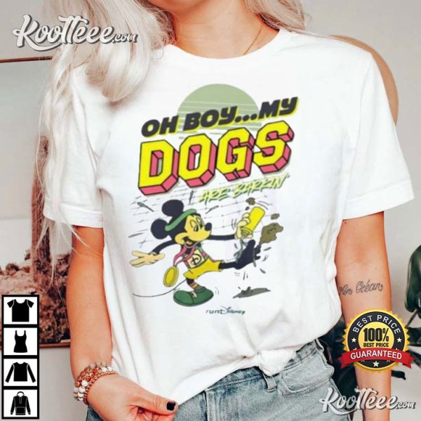 Mickey Oh Boy My Dogs Are Barking T-Shirt