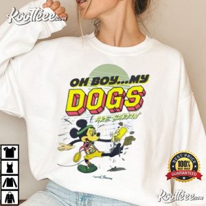 Mickey Oh Boy My Dogs Are Barking T Shirt 3