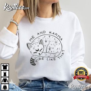 Midnights Karma Cat Me And Karma Vibe Like That T-Shirt Midnights Karma Cat Me And Karma Vibe Like That T Shirt 2