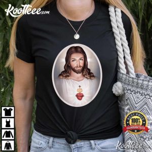 Sacred Heart Of Jesus Christ Vintage Cross Catholic T Shirt 1