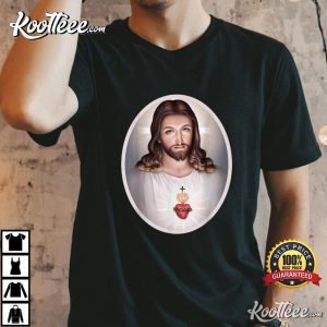 Sacred Heart Of Jesus Christ Vintage Cross Catholic T-Shirt