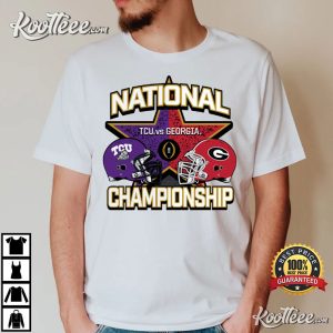 TCU Horned Frogs VS Georgia Bulldogs Essential NCAA T-Shirt TCU Horned Frogs VS Georgia Bulldogs Essential NCAA T Shirt 1 3