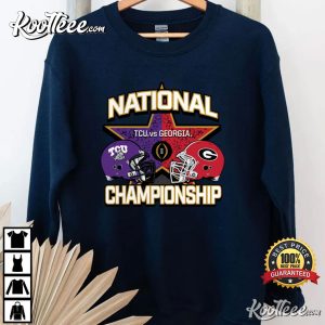 TCU Horned Frogs VS Georgia Bulldogs Essential NCAA T-Shirt TCU Horned Frogs VS Georgia Bulldogs Essential NCAA T Shirt 1 4