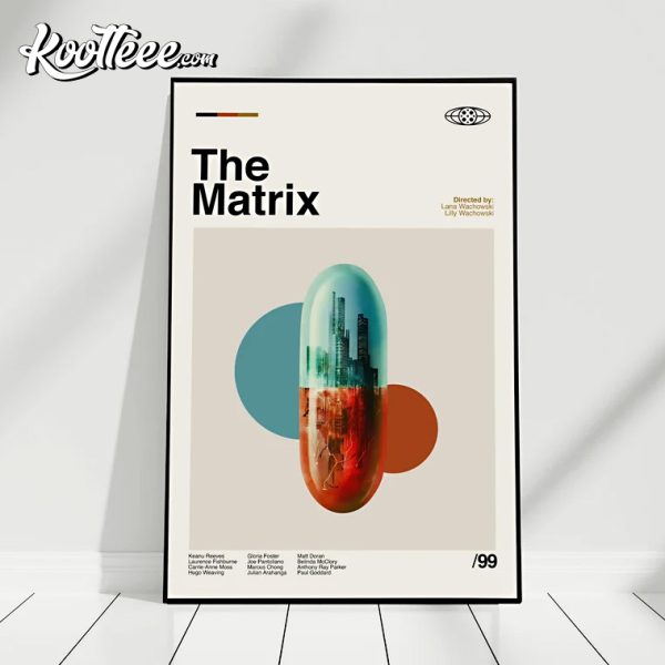 The Matrix Retro Modern Art Poster