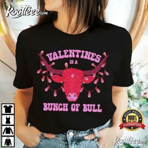 Valentines Is A Bunch Of Bull Leopard Heart T-Shirt Valentines Is A Bunch Of Bull Leopard Heart T-Shirt