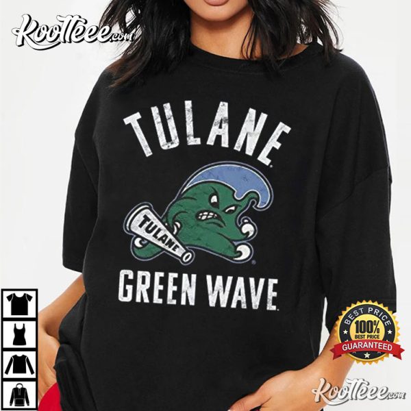 Vintage NCAA Tulane Green Wave Logo Football 2023 T-Shirt