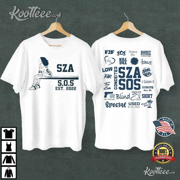 Vintage SZA Full Tracklist S.O.S Album T-Shirt